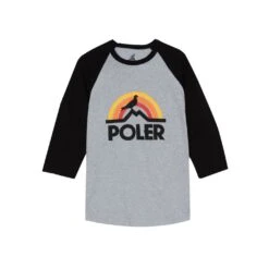 Poler Pigeon Rainbow Raglan T-Shirt - Black
