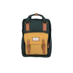 Doughnut Macaroon Rucksack - Slate Green X Yellow