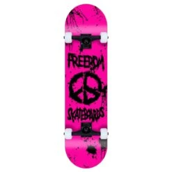 Freedom Komplett Skateboard Peace Paint Neon-Pink