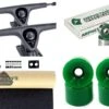 Impact Longboard Achsen Set 180mm Black / Green Wheels 70mm -Skateshop24 Skateboard ImpactDH180 Bl Green 1280x1280
