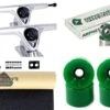 Impact Longboard Achsen Set 180mm Silver / Green Wheels 76mm -Skateshop24 Skateboard ImpactDH180 Si Green mzEC 1280x1280