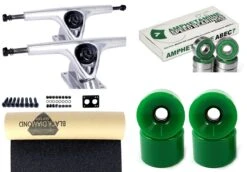 Impact Longboard Achsen Set 180mm Silver / Green Wheels 76mm