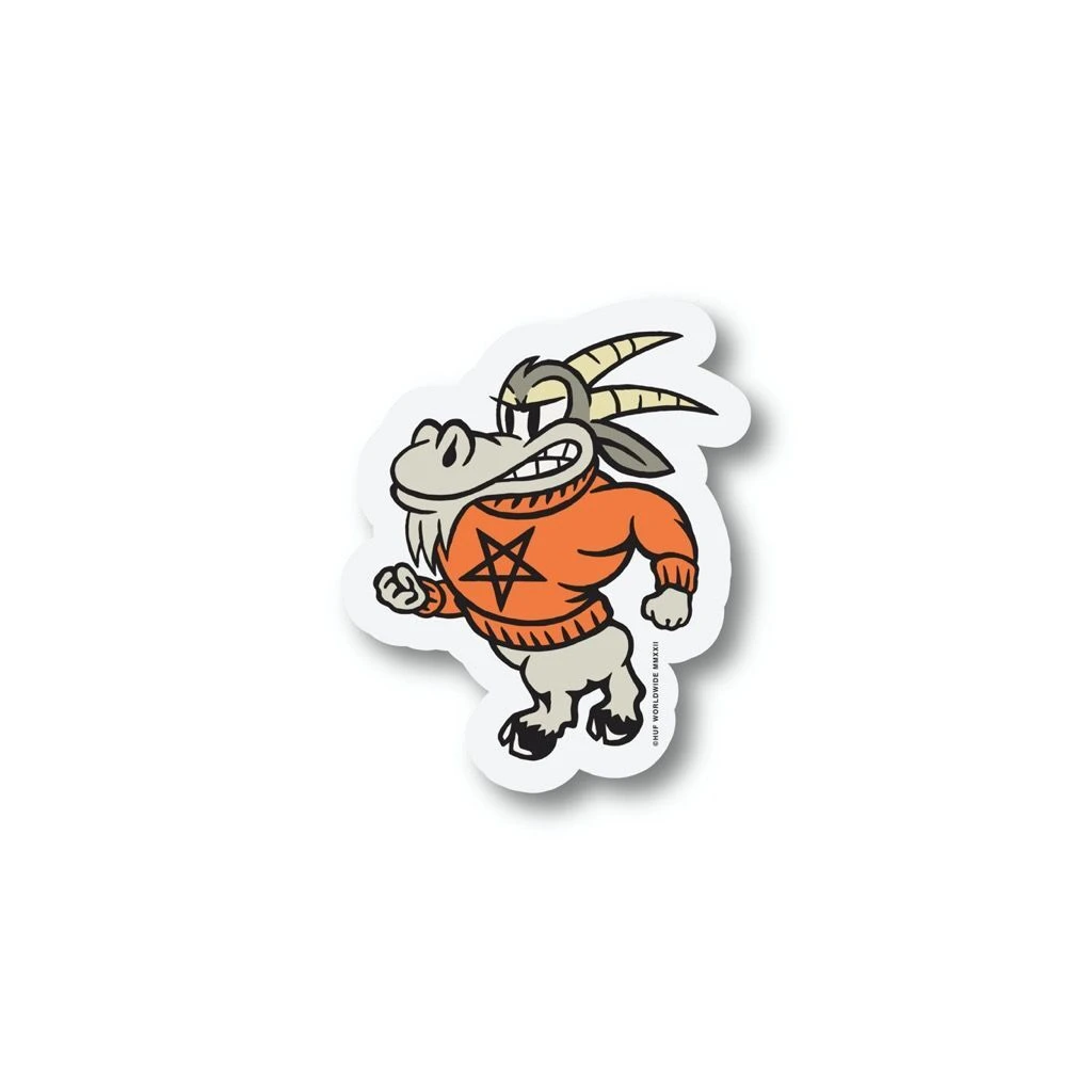 HUF X Thrasher Goat Sticker - Orange 3 HUF X Thrasher Goat Sticker - Orange