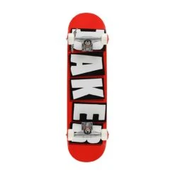 BAKER Complete BRAND LOGO WHT (red/white)Skateboard 8.0, Red/white 8.0