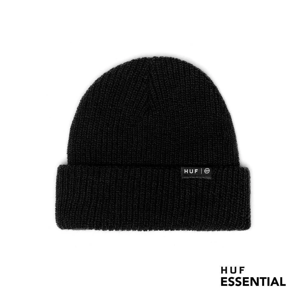 HUF Essentials Usual Beanie Black 3 HUF Essentials Usual Beanie Black