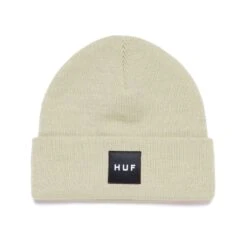 HUF Essentials Box Logo Beanie - Natural