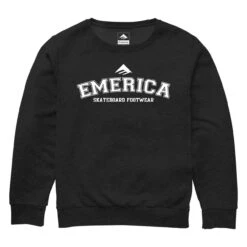 EMERICA Sweat COLLEGIATE CREWNECK Black