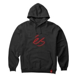 ES SKB Sweat SCRIPT 2 HOODIE Black/red