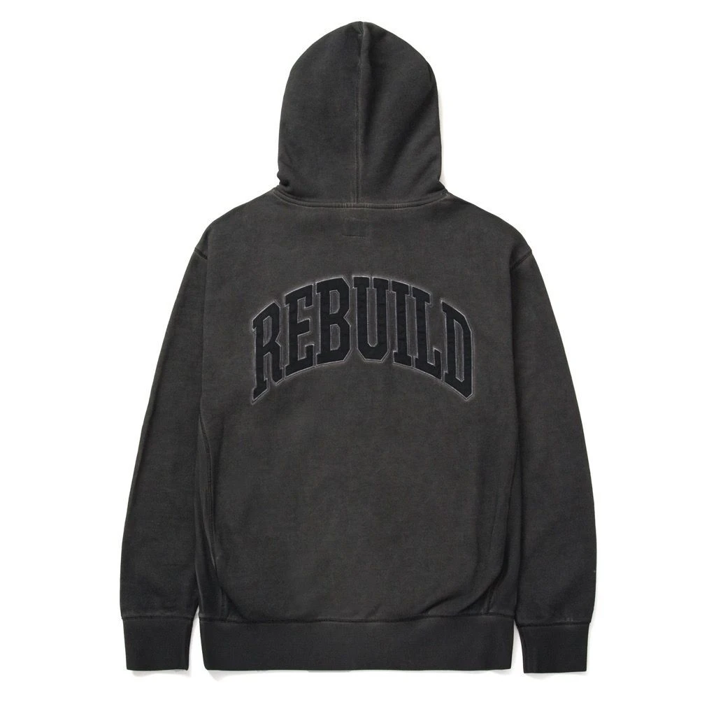 HUF Destroy Rebuild Faded Hoodie - Gunmetal 4 HUF Destroy Rebuild Faded Hoodie - Gunmetal – Bild 2