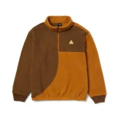 HUF Expedition Quarter Zip Pile Fleece - Coffee