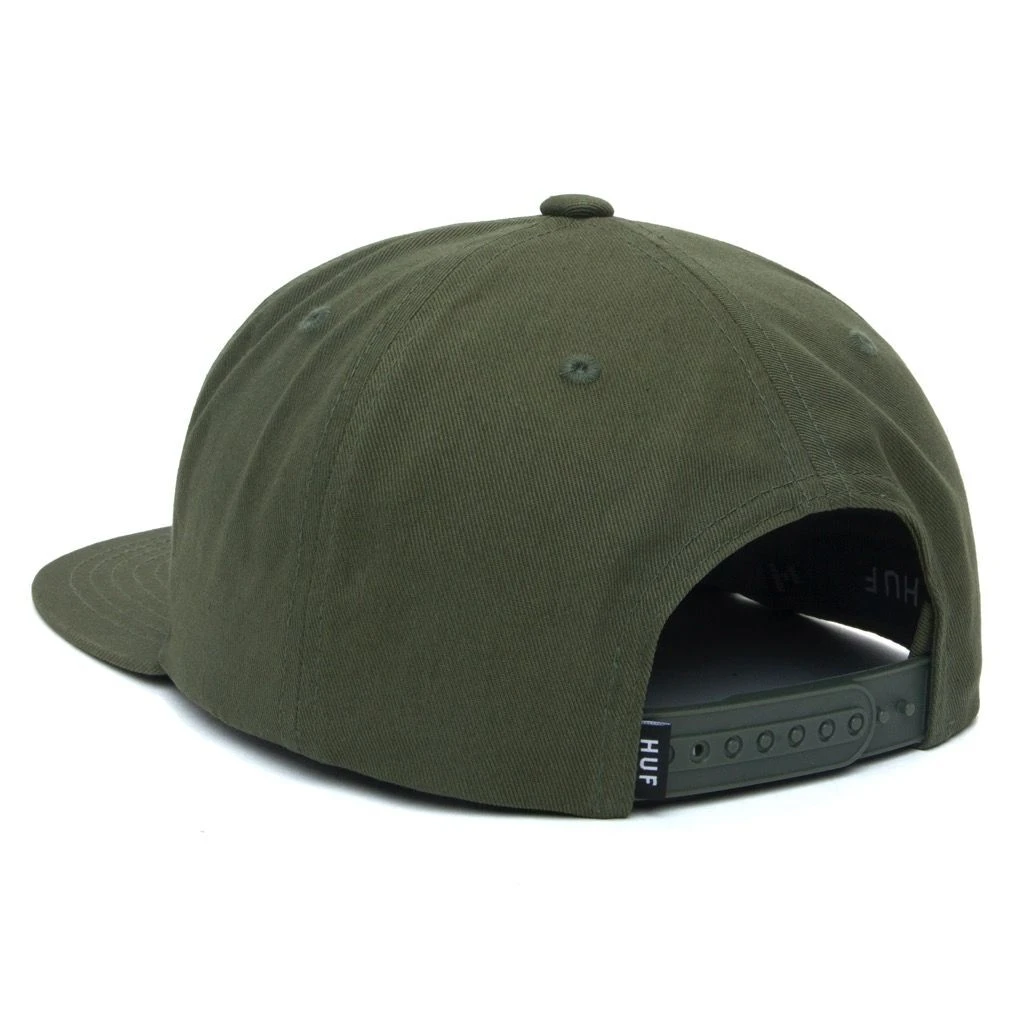 HUF Essentials Unstructured Box Snapback - Loden 4 HUF Essentials Unstructured Box Snapback - Loden – Bild 2