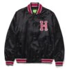 HUF Crackerjack Satin Baseball Jacke - Black -Skateshop24 Skateboard jk00372 black 1 1280x1280