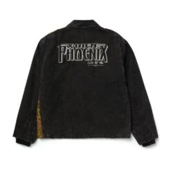 HUF Dark Phoenix Work Jacken - Washed Black -Skateshop24 Skateboard jk00427 wablk 3 1280x1280