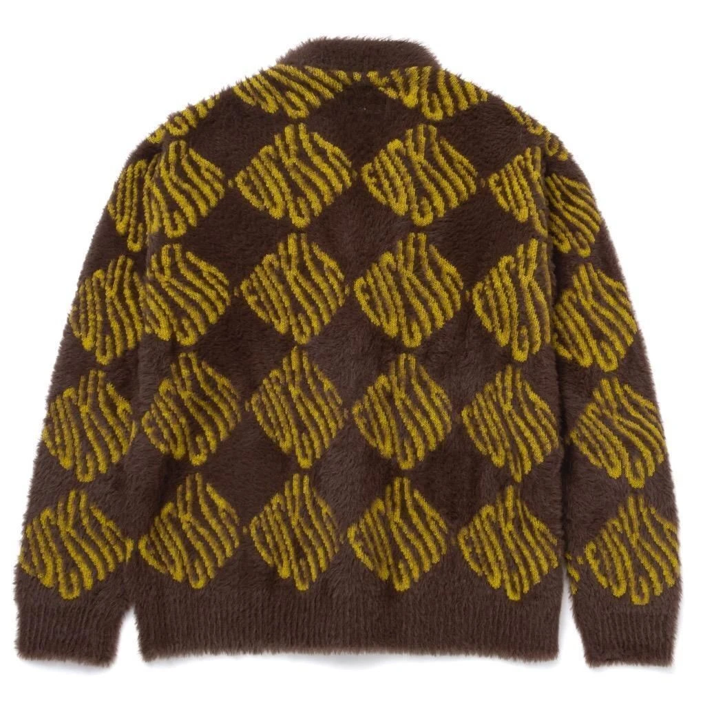HUF Fuck It Cardigan Chocolate Brown 4 HUF Fuck It Cardigan Chocolate Brown – Bild 2