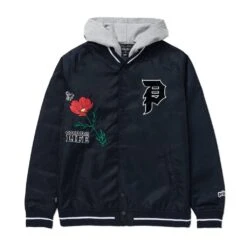 Primitive Keeper Two-Fer Varsity Jacke - Navy
