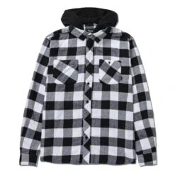 Primitive Two-Fer Flannel Longsleeve Hoodie - Black