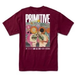 Primitive Rhythm T-Shirt - Burgundy
