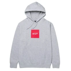 HUF Essentials Box Logo Hoodie - Athletic Heather
