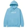 HUF Essentials OG Logo Hoodie - Light Blue -Skateshop24 Skateboard pf00490 lblue 1 1280x1280