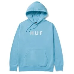 HUF Essentials OG Logo Hoodie - Light Blue