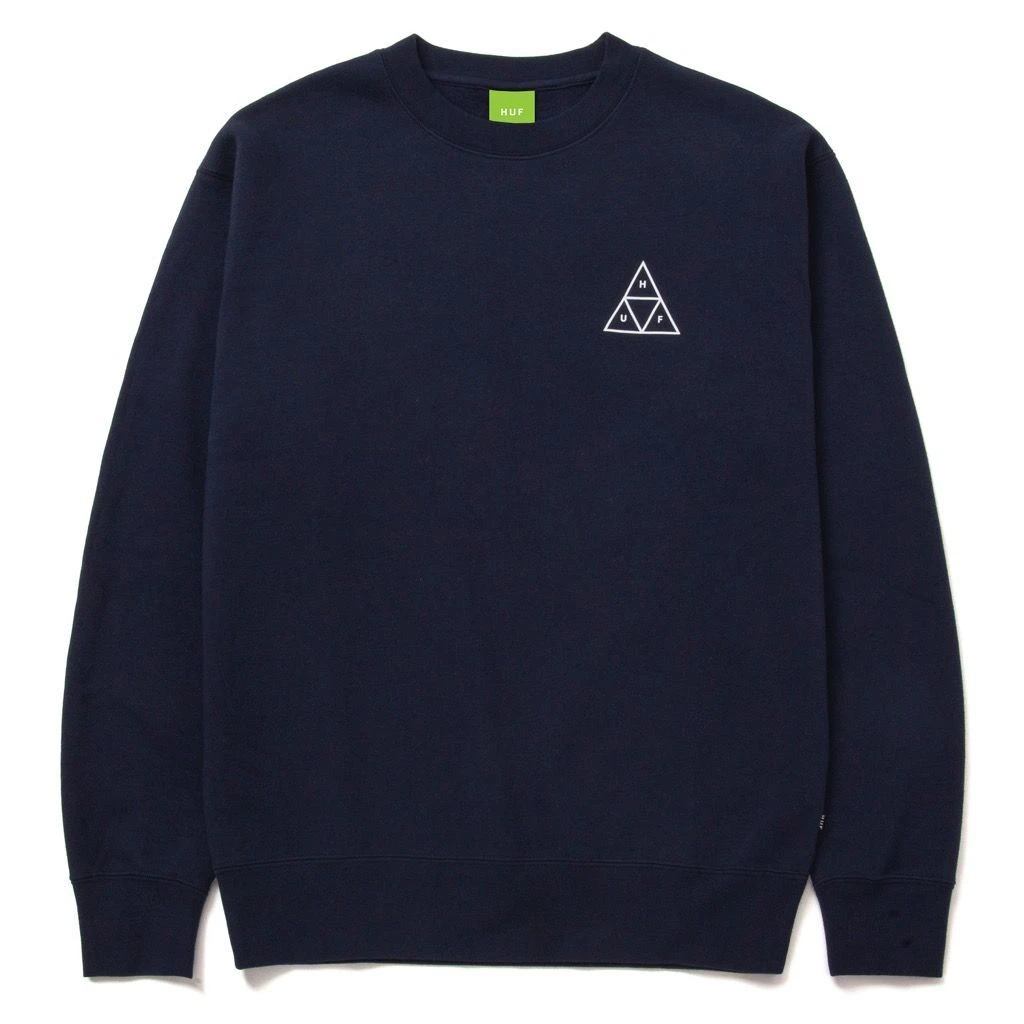 HUF Essentials Triple Triangle Pullover - Navy 3 HUF Essentials Triple Triangle Pullover - Navy