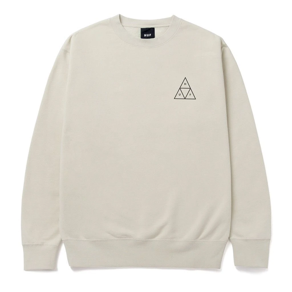 HUF Essentials Triple Triangle Crew - Sand 3 HUF Essentials Triple Triangle Crew - Sand