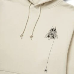 HUF Tangled Webs Triple Triangle Hoodie - Sand -Skateshop24 Skateboard pf00548 sand 3 1280x1280
