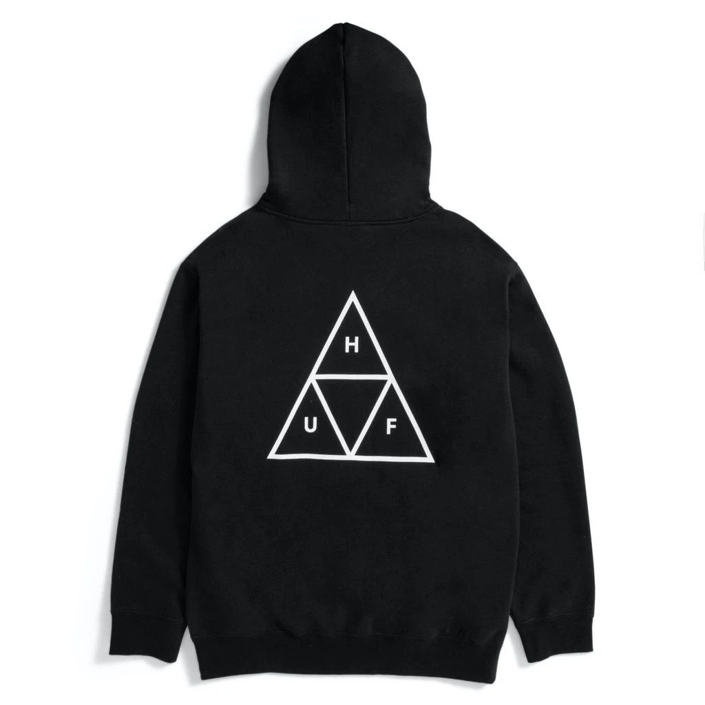 HUF Set Triple Triangle Hoodie - Black 3 HUF Set Triple Triangle Hoodie - Black