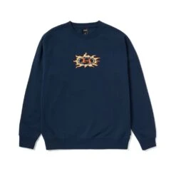 HUF Fire Pullover - Navy