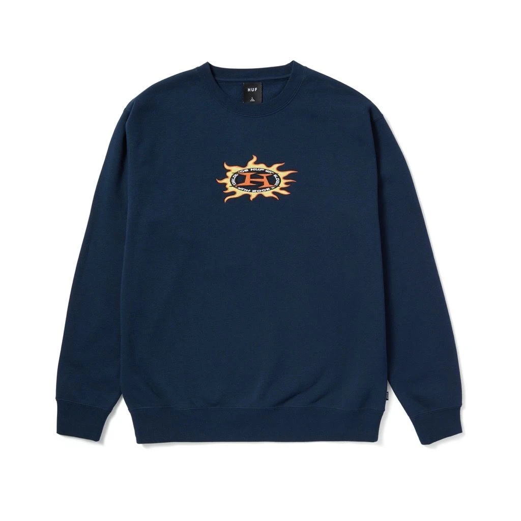 HUF Fire Pullover - Navy 3 HUF Fire Pullover - Navy