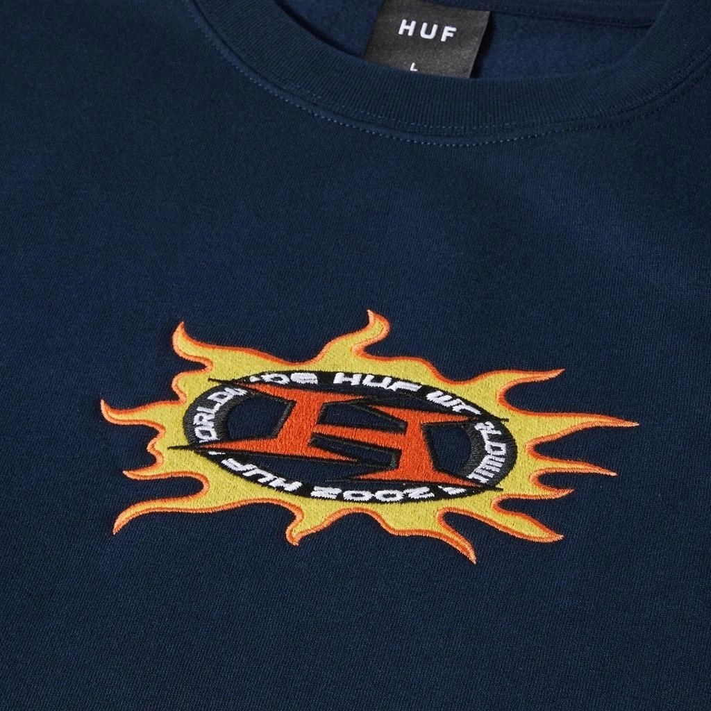 HUF Fire Pullover - Navy 4 HUF Fire Pullover - Navy – Bild 2