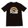 POLER T-Shirt MOUNTAIN RAINBOW Black -Skateshop24 Skateboard polmtss mou black 1280x1280