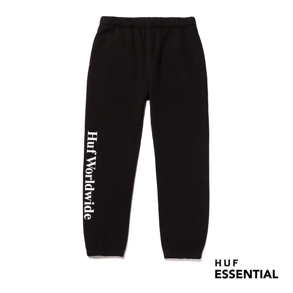 HUF Essentials Fleece Hose Black 3 HUF Essentials Fleece Hose Black