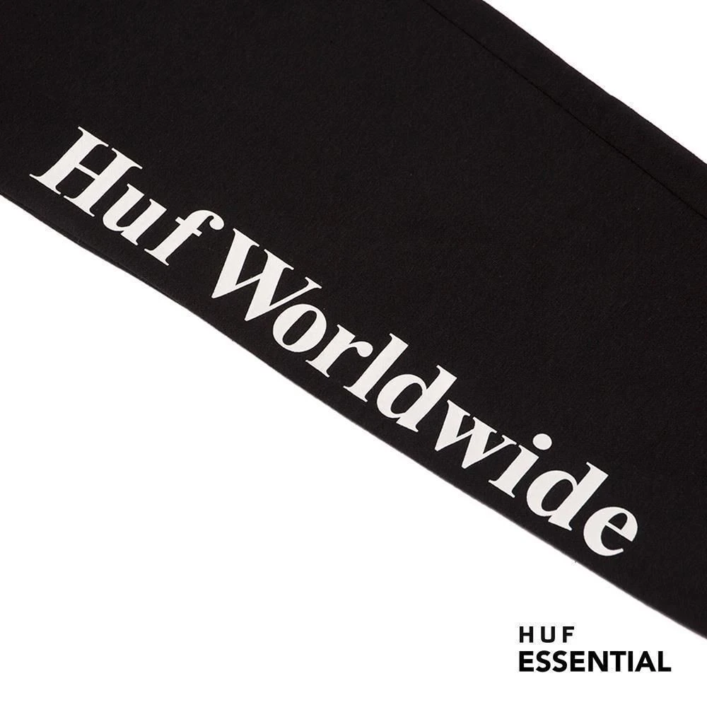 HUF Essentials Fleece Hose Black 5 HUF Essentials Fleece Hose Black – Bild 3