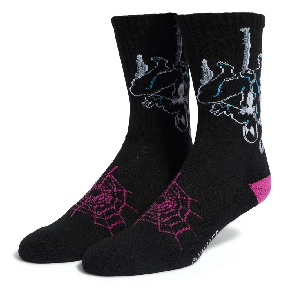 HUF Hangin Out Sock - Black 3 HUF Hangin Out Sock - Black