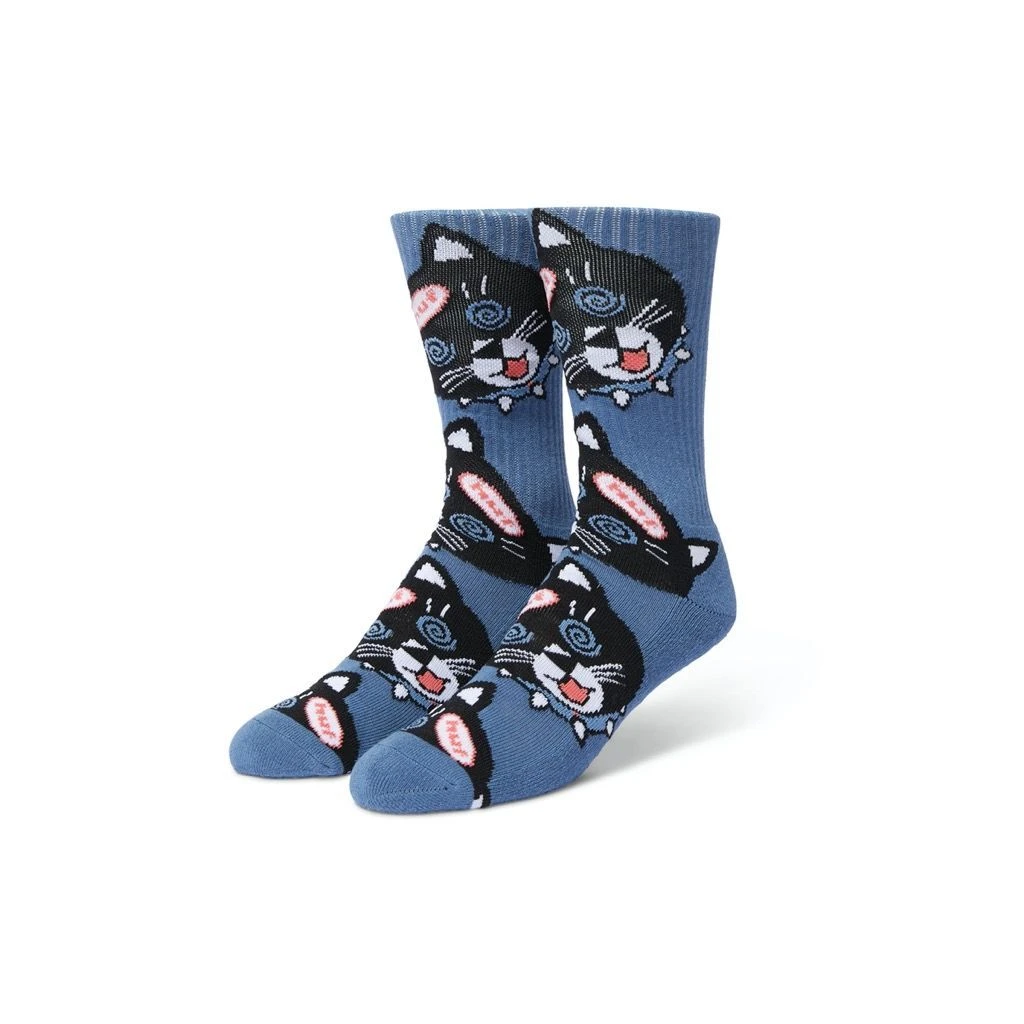 HUF Hypno Cat Crew Sock - Vintage Violet 3 HUF Hypno Cat Crew Sock - Vintage Violet