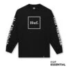 HUF Essentials Domestic Longsleeve Black -Skateshop24 Skateboard ts00146 black 1 1280x1280