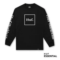 HUF Essentials Domestic Longsleeve Black
