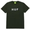 HUF Essentials OG Logo T-Shirt - Forest Green -Skateshop24 Skateboard ts01752 fogrn 1 1280x1280