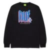 HUF Bookend Longsleeve - Black -Skateshop24 Skateboard ts01811 black 1 1280x1280