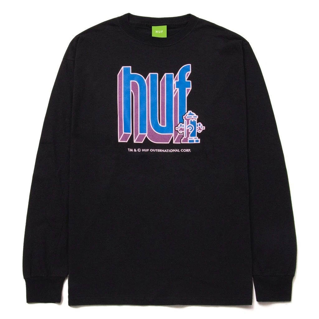 HUF Bookend Longsleeve - Black 3 HUF Bookend Longsleeve - Black