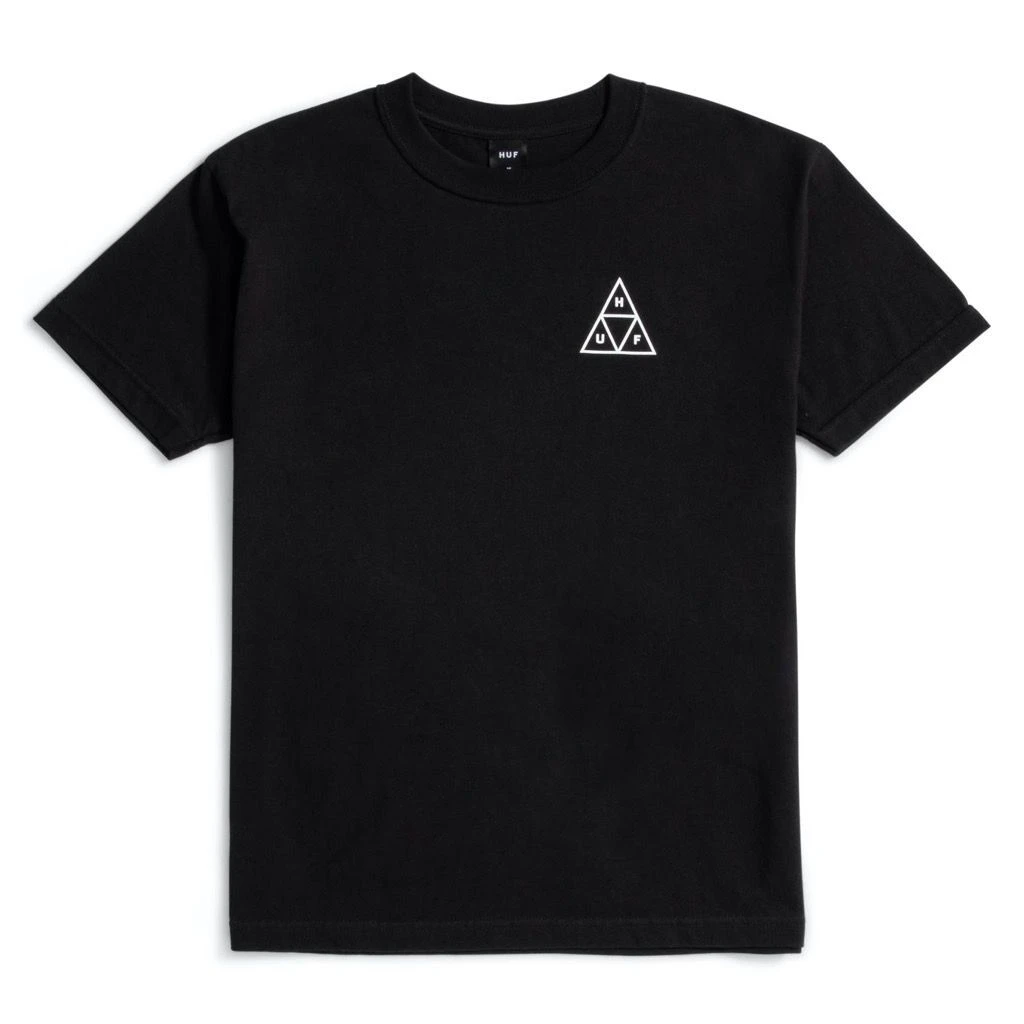 HUF Set Triple Triangle T-Shirt - Black 3 HUF Set Triple Triangle T-Shirt - Black