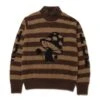 HUF Shroom Jacquard Pullover - Brown 1 HUF Shroom Jacquard Pullover - Brown -Skateshop24 Skateboard wkn0061 brown 1 1280x1280